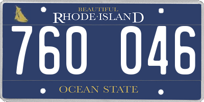 RI license plate 760046