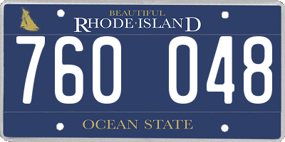 RI license plate 760048