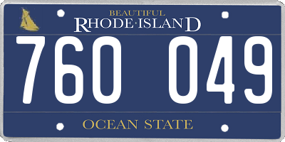 RI license plate 760049