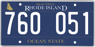 RI license plate 760051