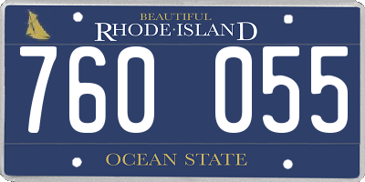 RI license plate 760055