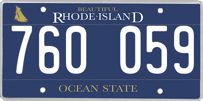 RI license plate 760059