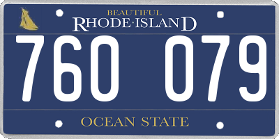RI license plate 760079