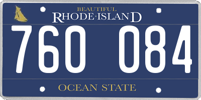 RI license plate 760084