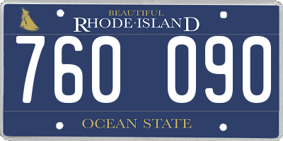 RI license plate 760090