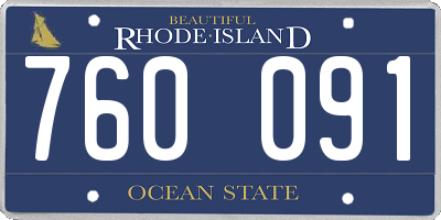 RI license plate 760091