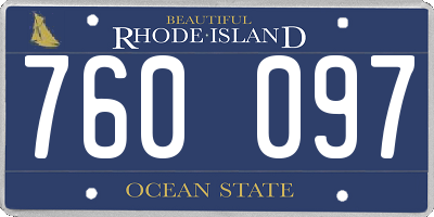 RI license plate 760097