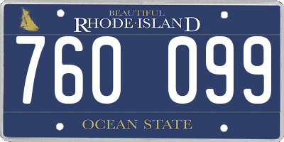 RI license plate 760099
