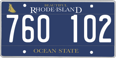 RI license plate 760102