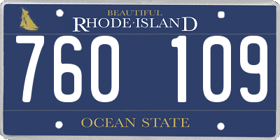 RI license plate 760109