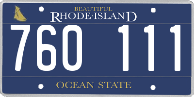 RI license plate 760111