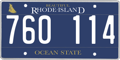 RI license plate 760114