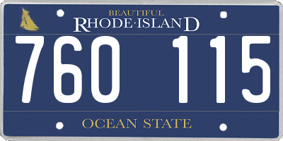 RI license plate 760115