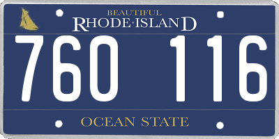 RI license plate 760116