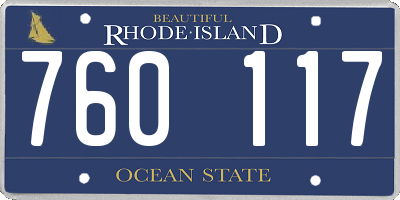RI license plate 760117