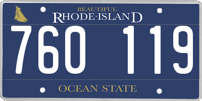 RI license plate 760119
