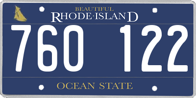 RI license plate 760122