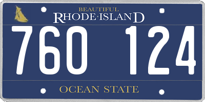 RI license plate 760124
