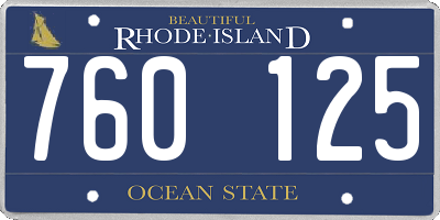 RI license plate 760125