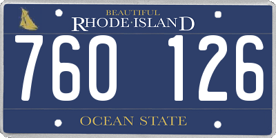 RI license plate 760126