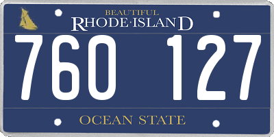 RI license plate 760127
