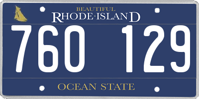 RI license plate 760129