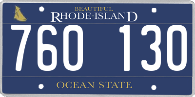 RI license plate 760130