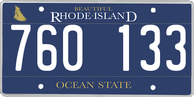 RI license plate 760133