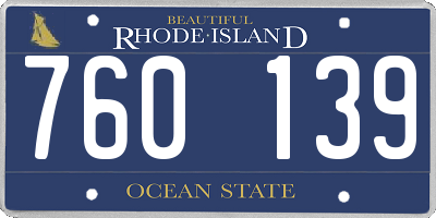 RI license plate 760139