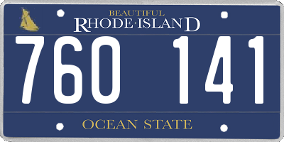RI license plate 760141