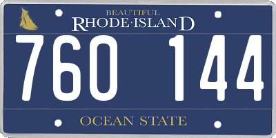 RI license plate 760144
