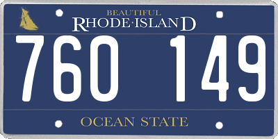 RI license plate 760149