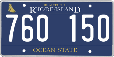RI license plate 760150