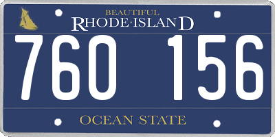 RI license plate 760156