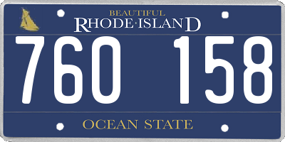 RI license plate 760158