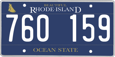 RI license plate 760159