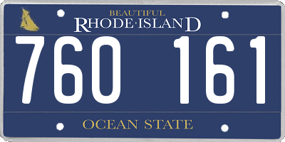 RI license plate 760161