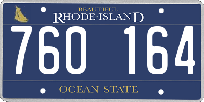 RI license plate 760164