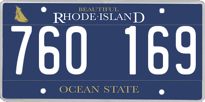 RI license plate 760169