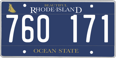RI license plate 760171