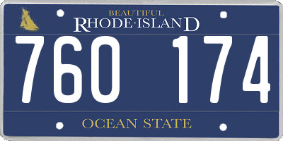 RI license plate 760174