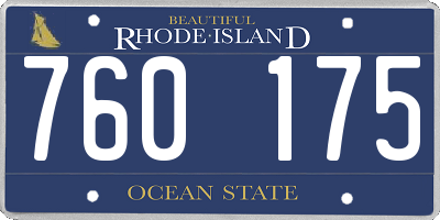 RI license plate 760175