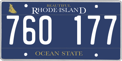 RI license plate 760177