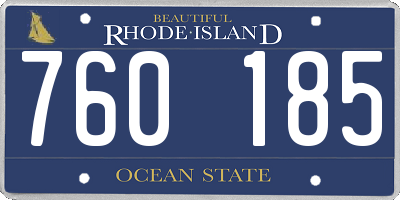 RI license plate 760185