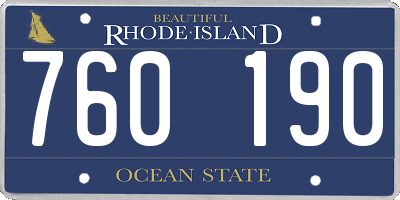 RI license plate 760190