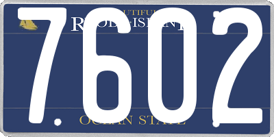 RI license plate 7602