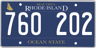 RI license plate 760202