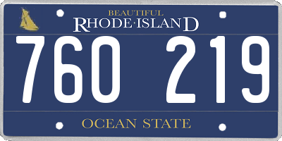 RI license plate 760219