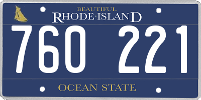 RI license plate 760221