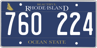 RI license plate 760224